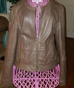 Nwot Authentic leather DKNY jacket